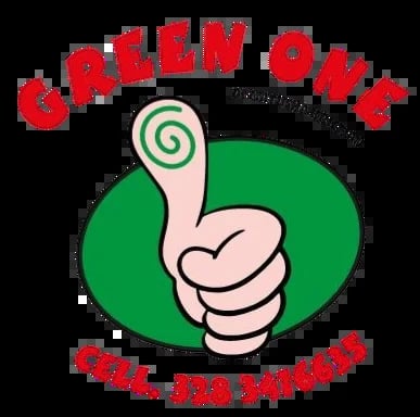 Thumbs up hand gesture logo with green circle background and red text reading Call One and phone number